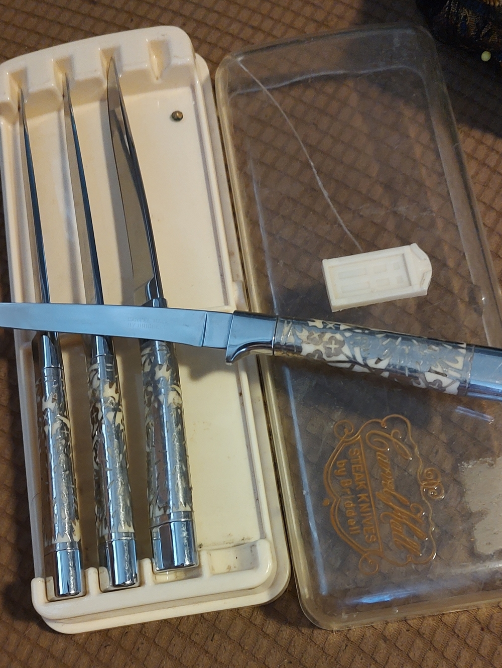 Vintage Floral Handle Steak Knives - Set of 4